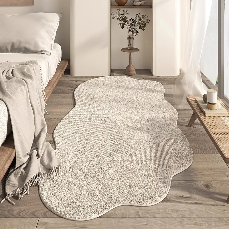 Unregelmäßige Wohnzimmer-Teppiche für große Fläche, minimalistischer Schlafzimmer-Nachttischteppich, Plüsch-Couchtischteppiche, weicher, bequemer Teppich, Alfombra