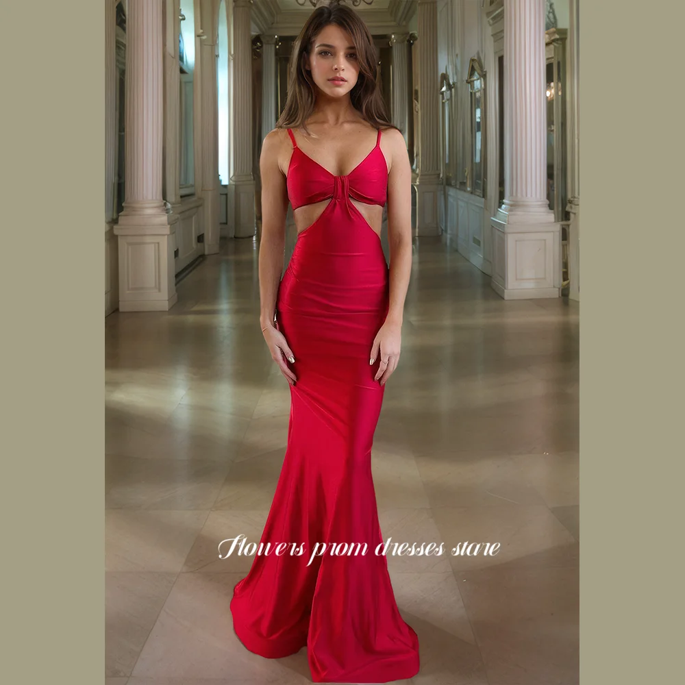 

Flowers Prom Mermaid Evening Dress Formal Party Dress Pleated Cut Out Celebrity Dresses فساتين مناسبة رسمية فساتين سهره فاخره