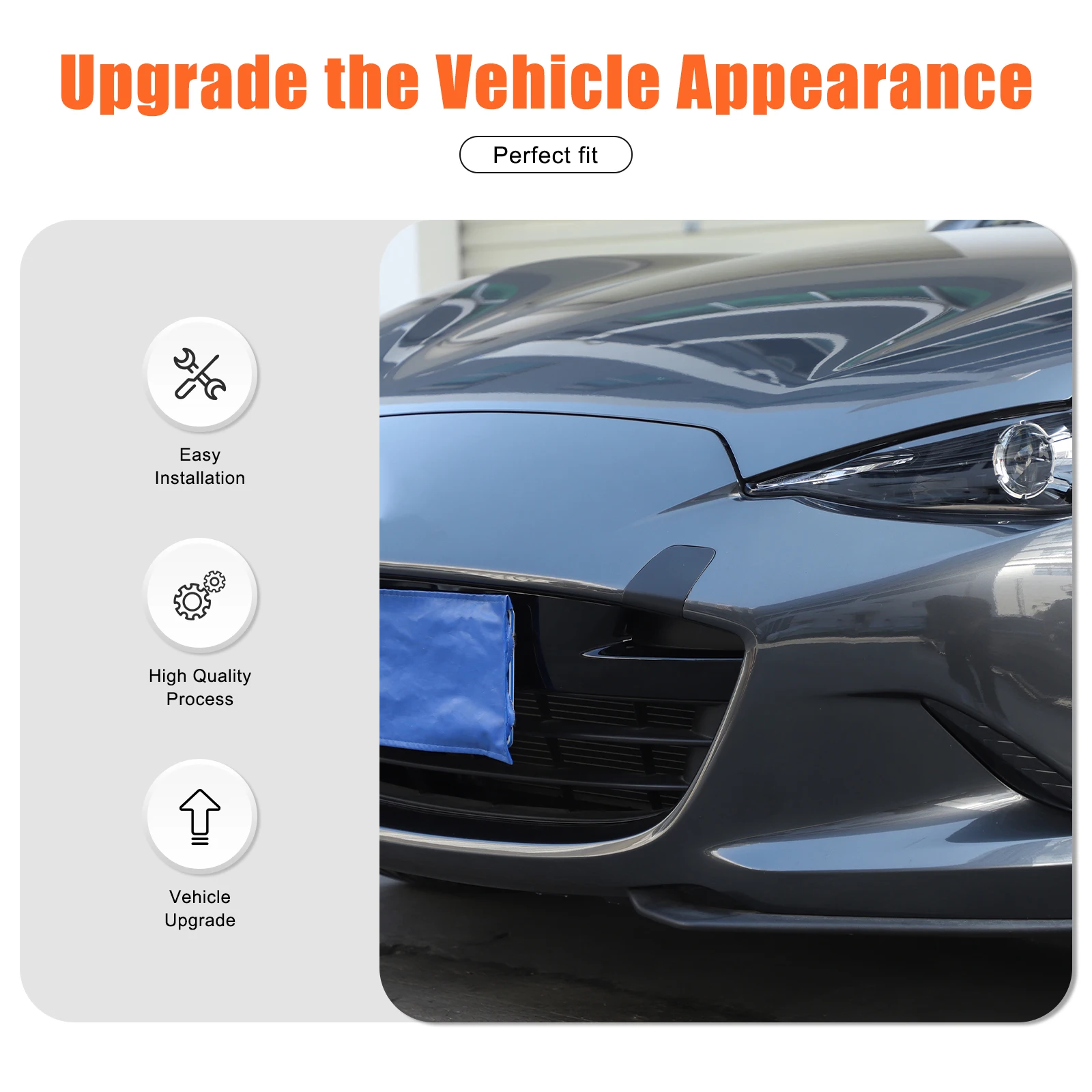 

Car Front Bumper Tow Hook Eye Coupler Trailer Cover Cap Plug Rear trailer Protect cover Fit For Mazda MX-5 ND 2016-2025