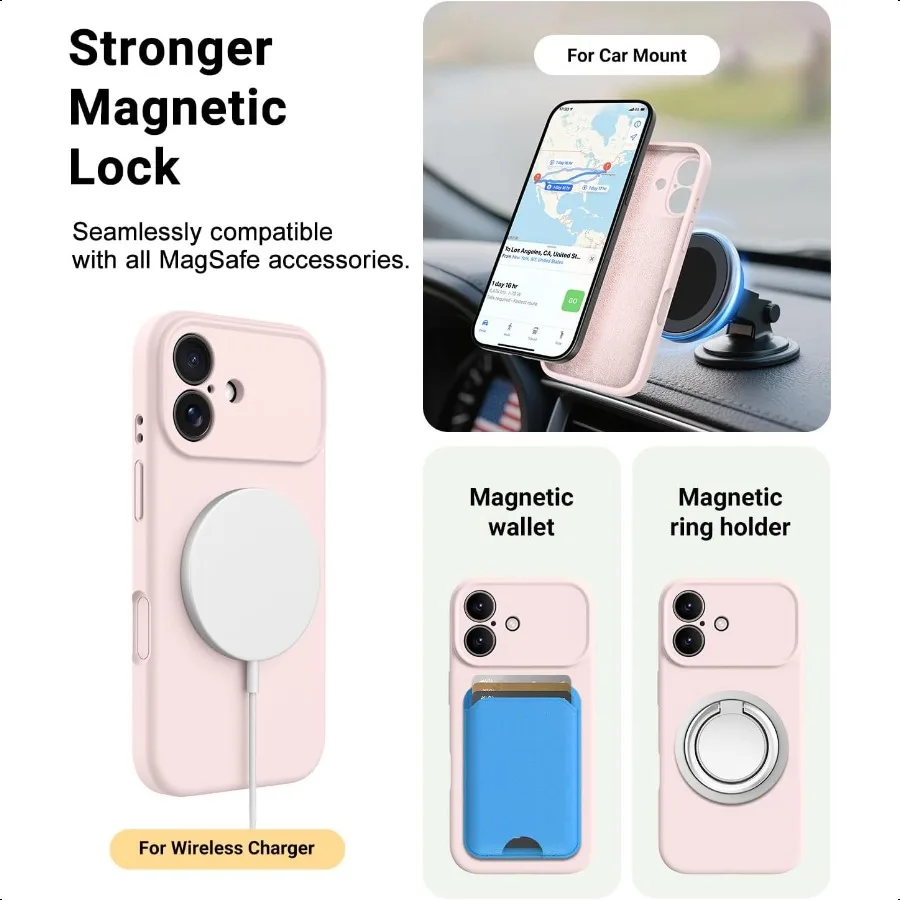 Magnetic for iPhone 17 CaseCompatible with Magsafe Classic Liquid Silicone Mobile Phone Case Integrated Camera Control Button A