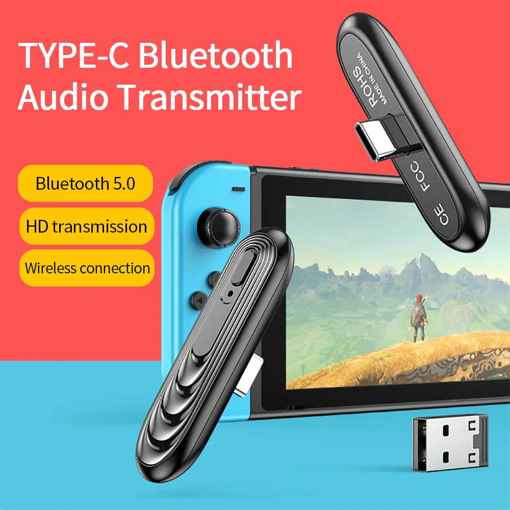 

Новый переключатель USB C Bluetooth 5,0 аудио передатчик беспроводной адаптер с низкой задержкой для переключателя Nintendo/PS4/PS5 поставка приемника