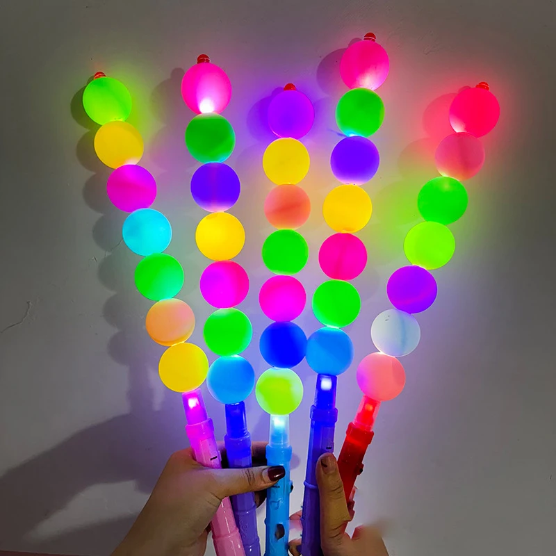 عصا فلورسنت قرع LED واحدة، عصا إضاءة متوهجة ملونة، لعبة هتاف للحفلات الموسيقية الوامضة