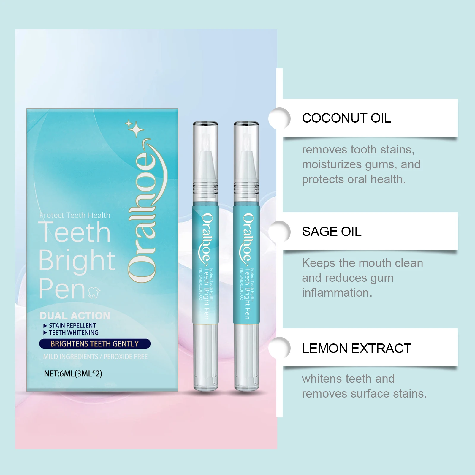 ปากกาฟอกฟันขาว Oralhoe ไม่เจ็บ - Whitening Pen Bleach บทวิจารณ์และราคา