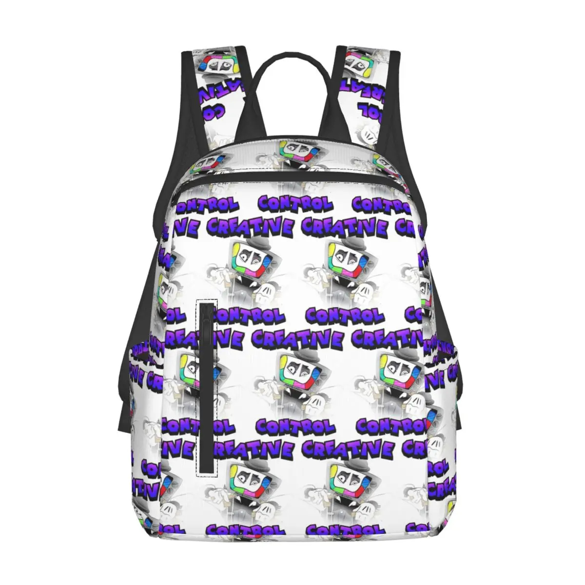 Creative Control (Mr. Puzzles) (Transparent Version) Backpack Daypack Boys Girls BookBag School Bag Shoulder Bags for Men Women
