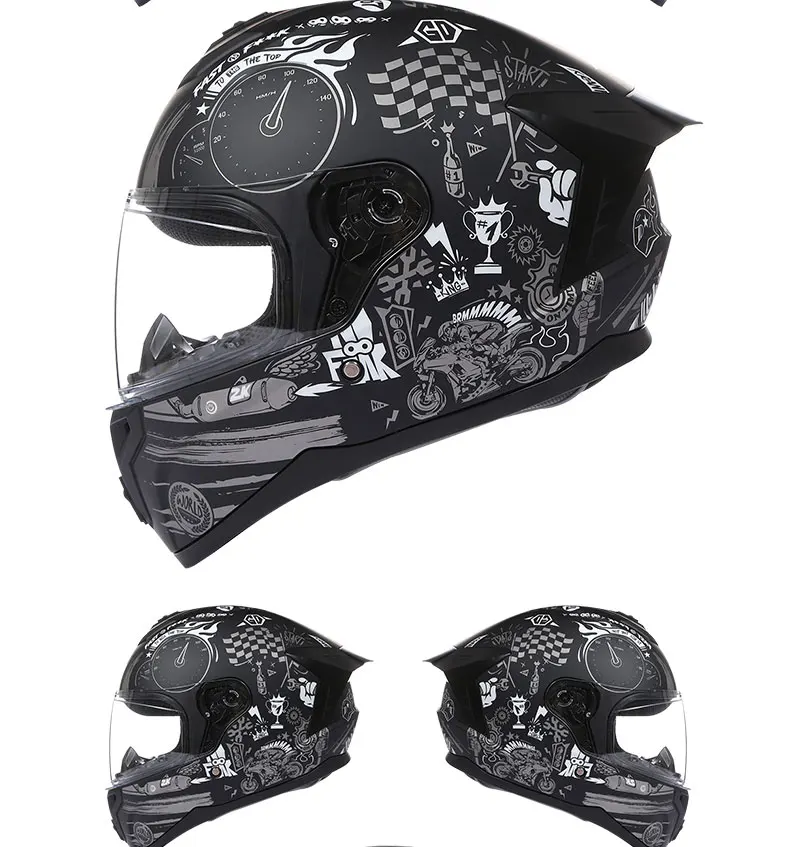 Motorcycle Helmet Men Women Winter Warm Full Face ECE DOT Approved Safety Riding Motorcycle Casco Capacete Kask Scooter Helmets image 5