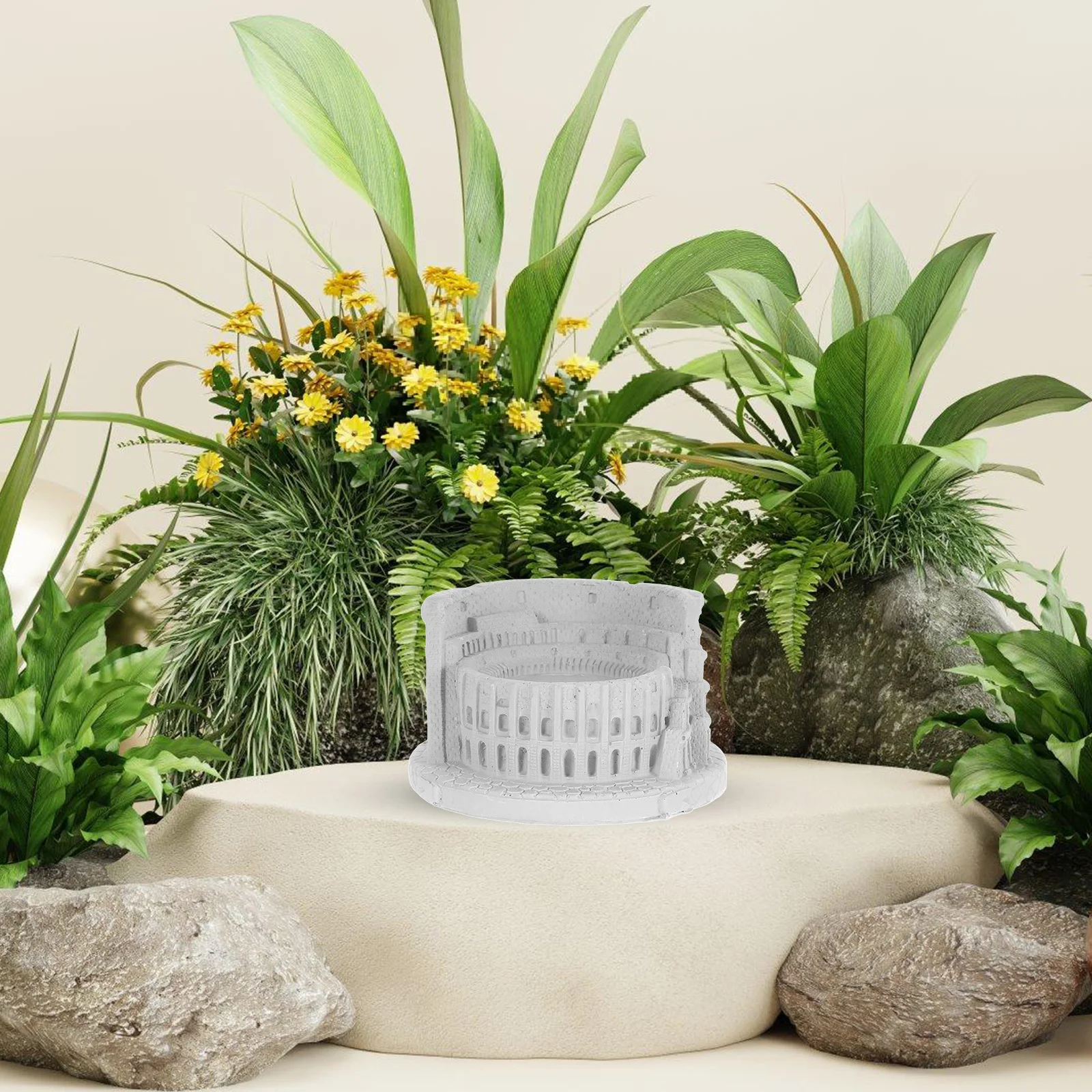 

Roman Colosseum Sauna Aromatherapy Plaster Cup Essential Oil Diffuser for Home Bedroom Living Room Office Decor