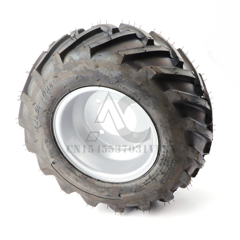 16x6.50-8 tires with hubs for garden carts, lawn mowers, tractors, wheelbarrows, snow blowers, vans, carts, etc.