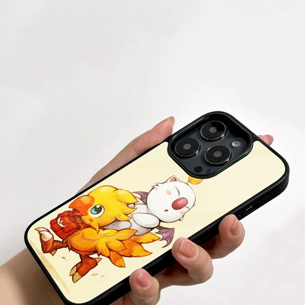 Moogle Final Fantasy Phone Case For IPhone 11 12 13 14 15 16 Plus Pro Max Mirror Acrylic PC TPU Cover