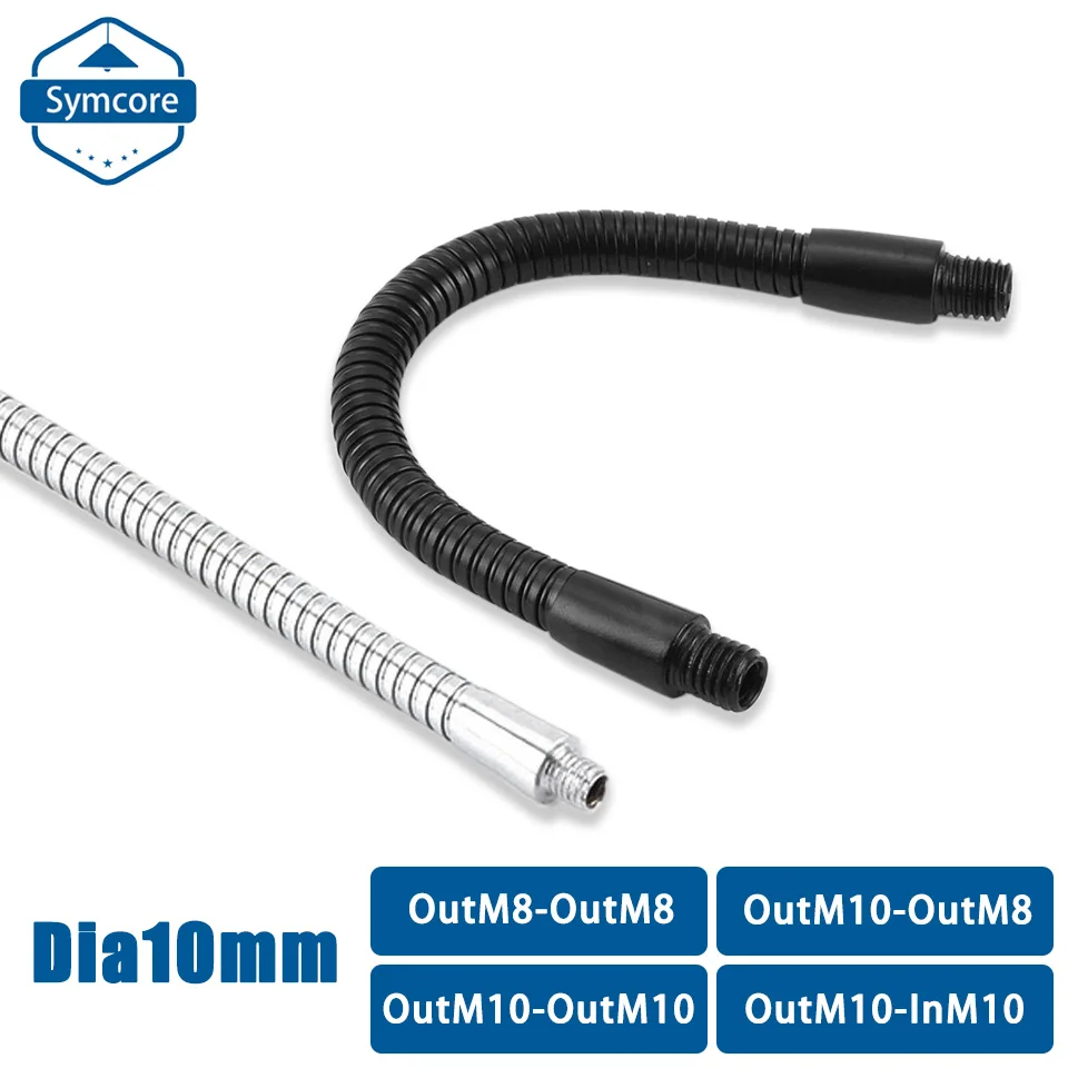 LED tubo universale collo d'oca diametro 10mm staffa in metallo portalampada pieghevole a forma di serpente accessorio per lampada da tavolo per macchine utensili