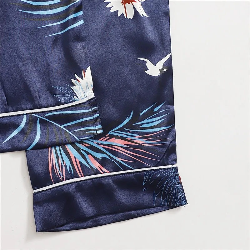 2022 Women Pajamas Sets Satin Sleepwear Silk 4 Pieces Nightwear Pyjama Strap Lace Sleep Lounge Pajama with Chest Pads