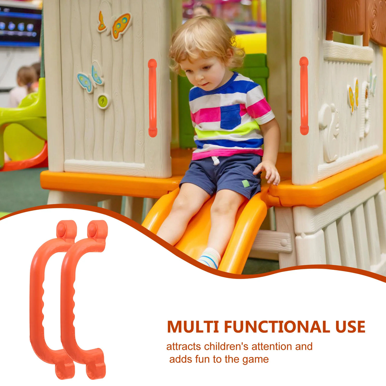 

2Pcs Non-Slip Plastic Playground Safety Handle for Kids Outdoor Playset Climbing Frame Hand Grips Anti-Slip Design