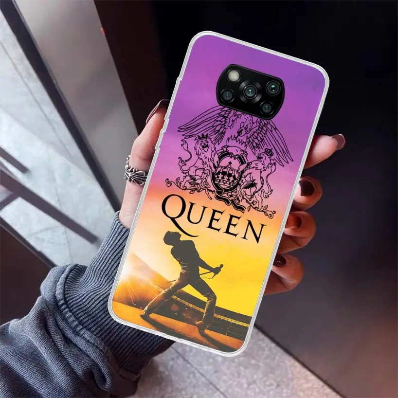 Rock Funky Freddie Mercury Queen Phone Case For Xiaomi Poco X6 X5 X4 X3 Nfc F6 F5 Pro F4 Gt M5S M4 M3 F3 F2 F1 Silicone Shell Pr