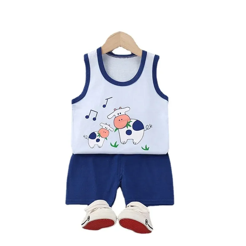 

Cotton Kids Boys Clothes Children Clothing Sets Summer Baby Boy Clothes Baby Girls Short Sleeve T Shirt+Pants 2pcs Suits 9M-4T