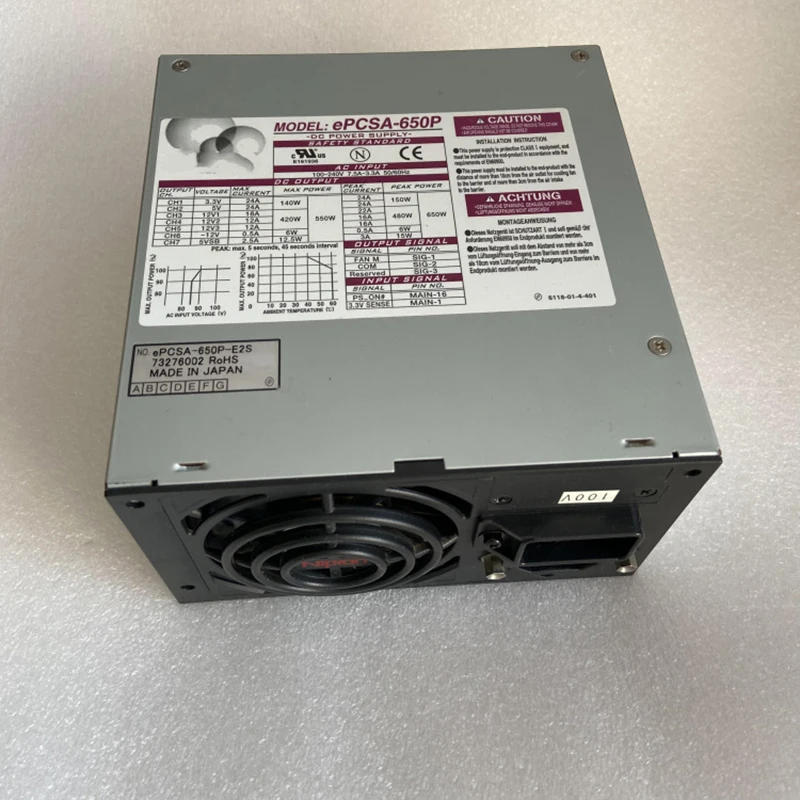Medical Equipment Power Supply for Nipron ePCSA-650P ePCSA-650P-E2S 650W