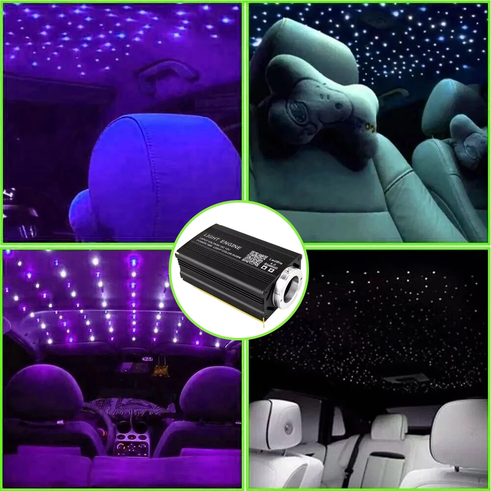 

12W 16 Colors Neon Lights APP Control Car Starry Sky Light Optic Star Ceiling Light for Starry Sky Ceiling Car