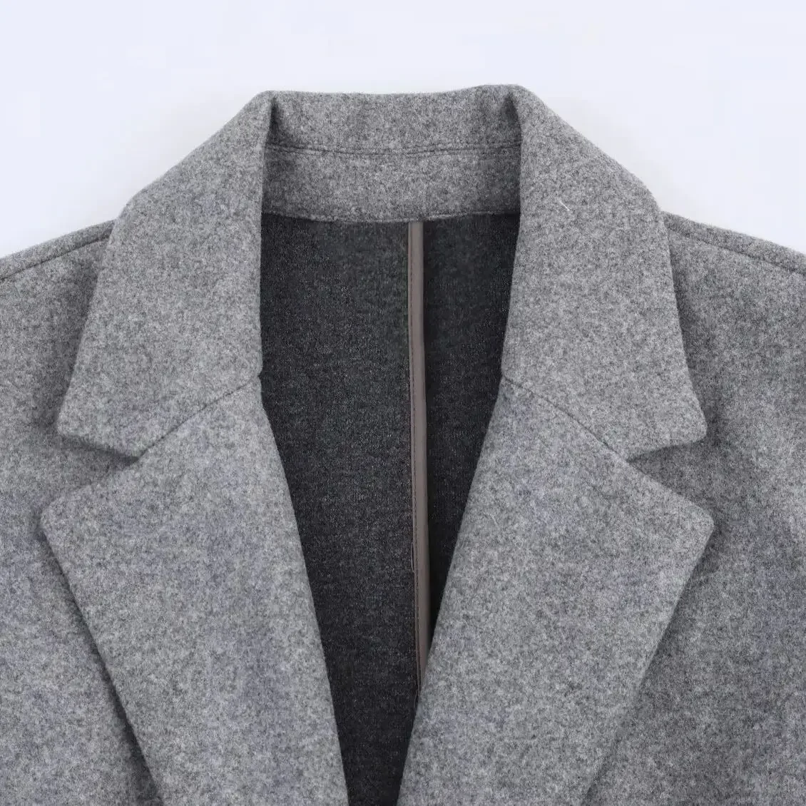 Cappotto di lana con bottone singolo di nuova moda autunno inverno Cappotto con risvolto chic Capispalla da donna