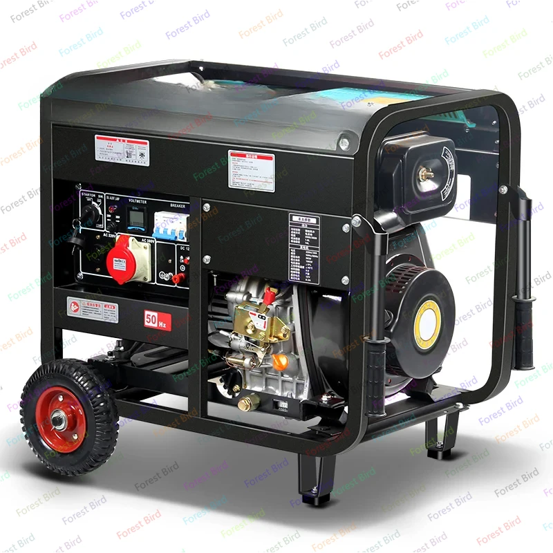 

Diesel generator set 220V household 380V small gasoline 5kW/6/8/10kW single cylinder three-phase silent