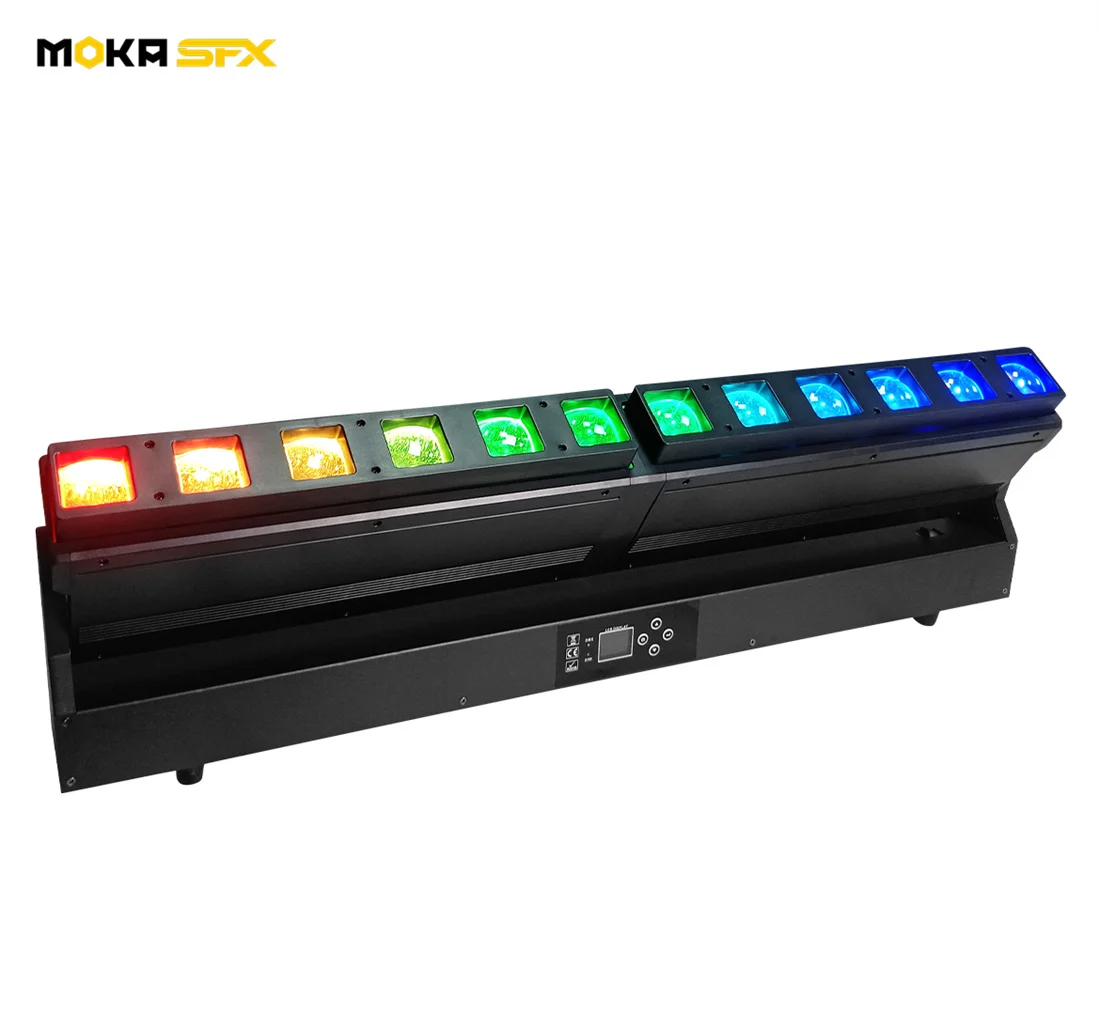 MOKA SFX 12x40w Pixel Beam Bar Light Moving Head DMX Zoom Wash RGBW 4 In 1LED DJ Fixtures for Nightclub Disco Events