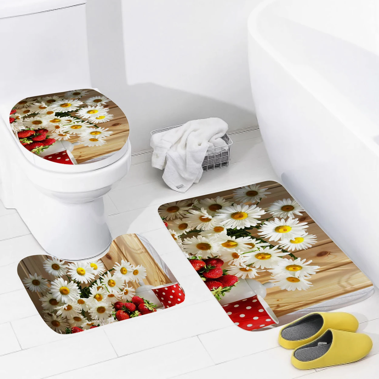 Home bathroom floor mats Bath Foot mat Animal oil paint style modern bathroom accessorie rug Toilet mat Bathtub anti-slip carpet