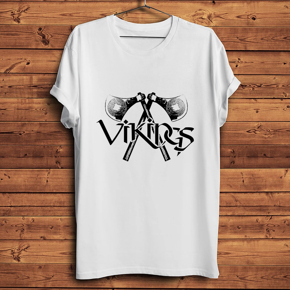 Vikings Symbol Impression Funny Vintage Tshirt Men,Short Sleeve Casual T-Shirt,Unisex Tee,Breathable Print