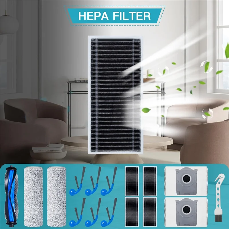 A74G - Zestaw akcesoriów do odkurzacza automatycznego Ecovacs Deebot T80 Omni/X8 PRO OMNI/X8 Omni