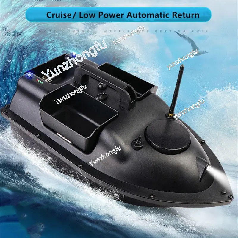 16 GPS Point Bait Boat 500M RC Fishing Nest Boat Auto Cruise Control 2KG Loading 3 Hoppers GPS RC Nesting Boat With Fish Finder