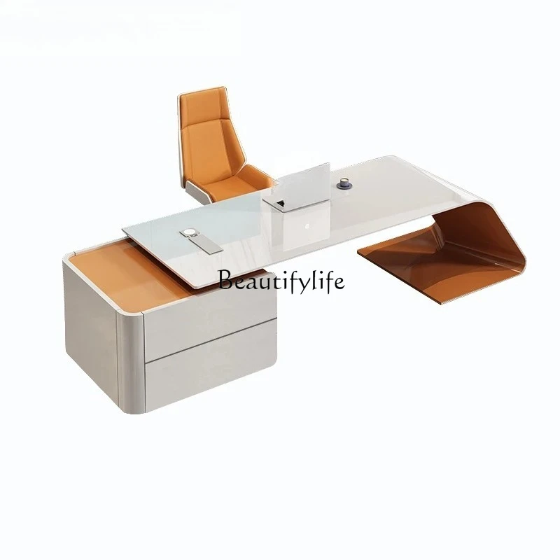 

paint boss table office simple modern class table and chair combination