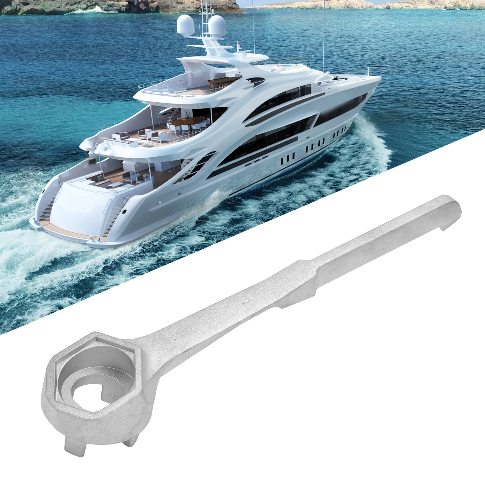 

Drum Wrench Aluminum Portable Lightweight Barrel Opener Tool Universal Fit for Opening 10 15 20 30 55 Gallon Drum