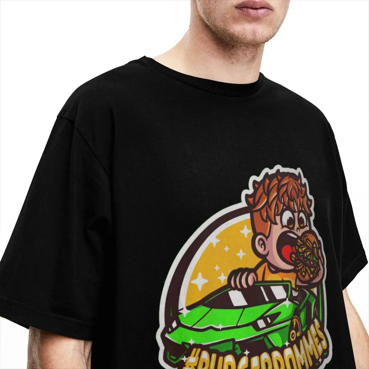 Burgerpommes Icrimax T-Shirt Music Harajuku T-Shirts Short-Sleeved Aesthetic Tshirt Summer Cotton Comfortable 5XL 6XL Top Tees