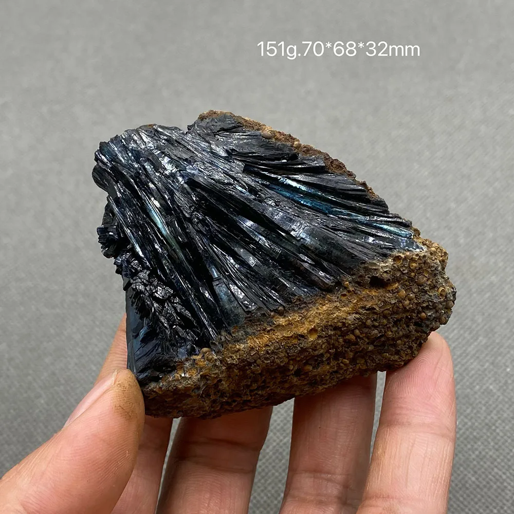 100% natural rare Brazil Vivianite （Blue ironearth） mineral specimen stones and crystals healing crystals quartz