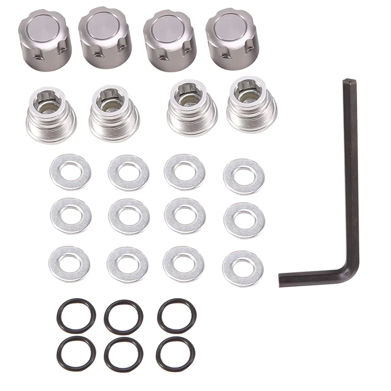 Écrous de blocage central en aluminium M4, capuchons de roue en métal pour Axial SCX10 Traxxas TRX4 1/10 RC, pièces de voiture sur chenilles, argent, BAAA-4PCS