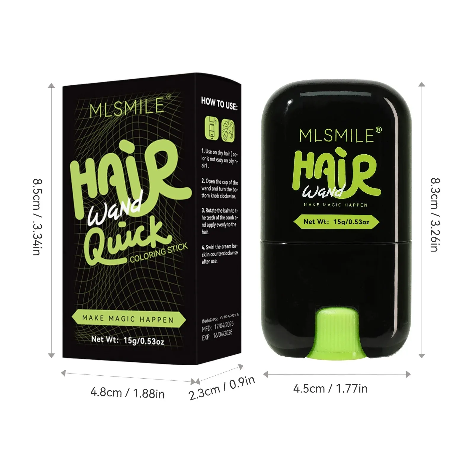 قلم صبغ الشعر غير يتلاشى، سهل الاستخدام، مشط للاستعمال مرة واحدة، رمادي أسود، لون طبيعي، تغطية دائمة، تلوين الشعر