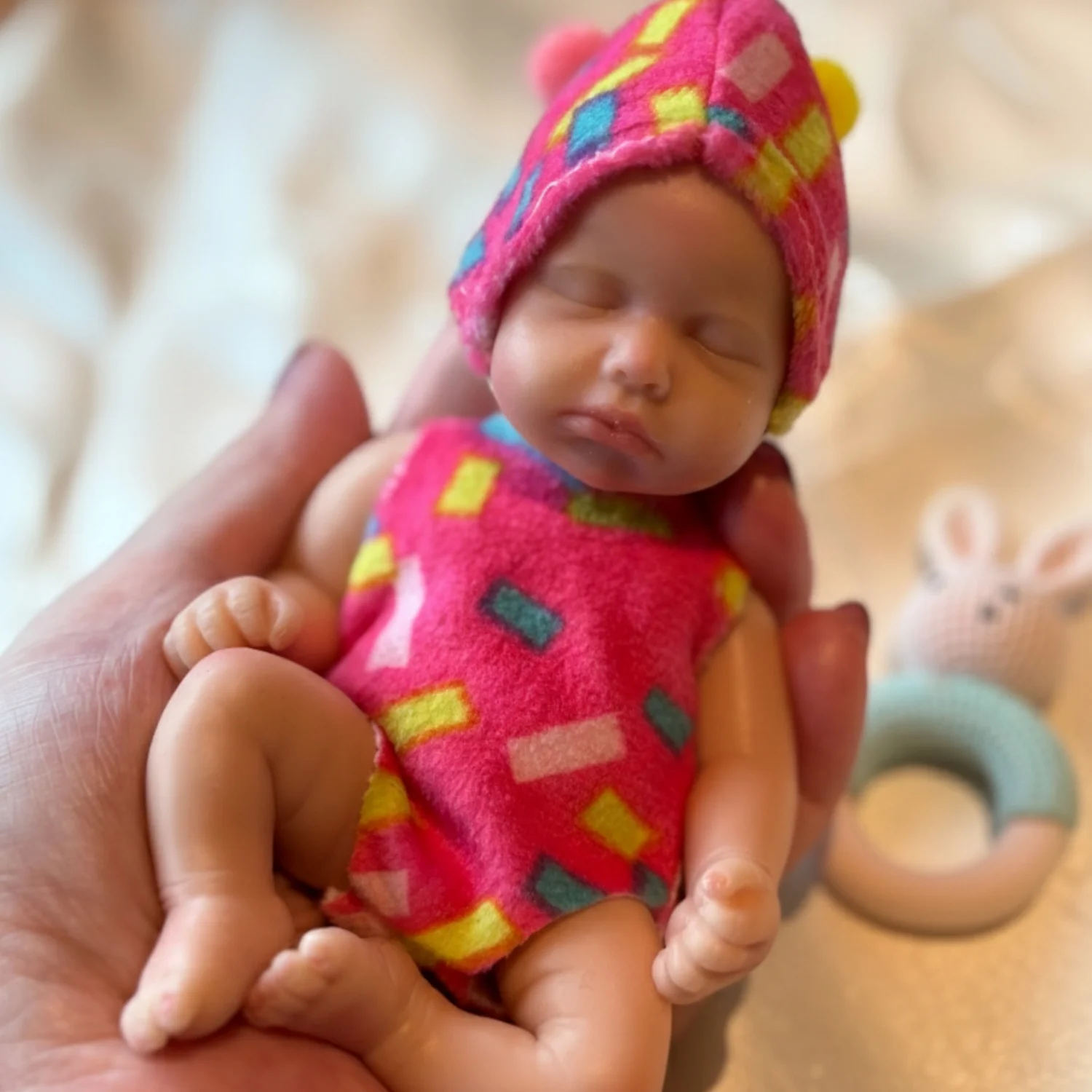 6 بوصة لطيف صغير سيليكون لولو بيبي فتاة النخيل دمية رسمت تولد من جديد الطفل حلية لعبة طفل هدية تحصيل Bebê تولد من جديد