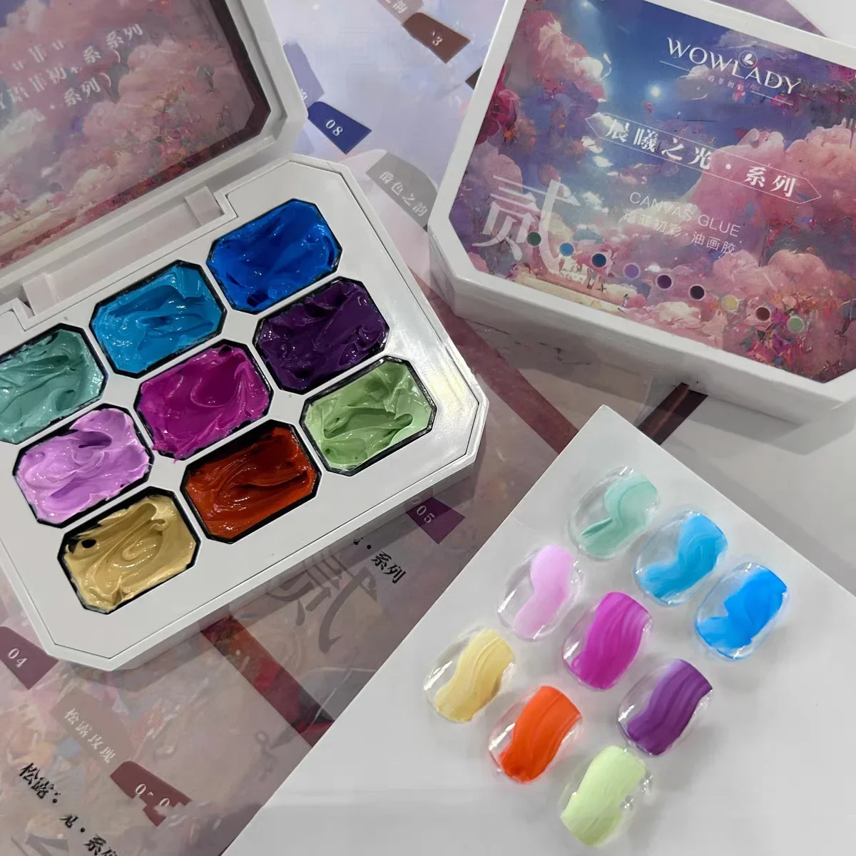 9-цветная скульптура, картина маслом, замачиваемый гель для моделирования ногтей, креативная резьба по текстуре ногтей, клей, однотонный набор гелей для 3D скульптуры «сделай сам»