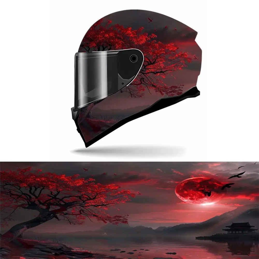 

A dreamy theme that combines eerie and gorgeous, motorcycle helmet decals - durable PVC, aesthetic decals for motorcycle racing