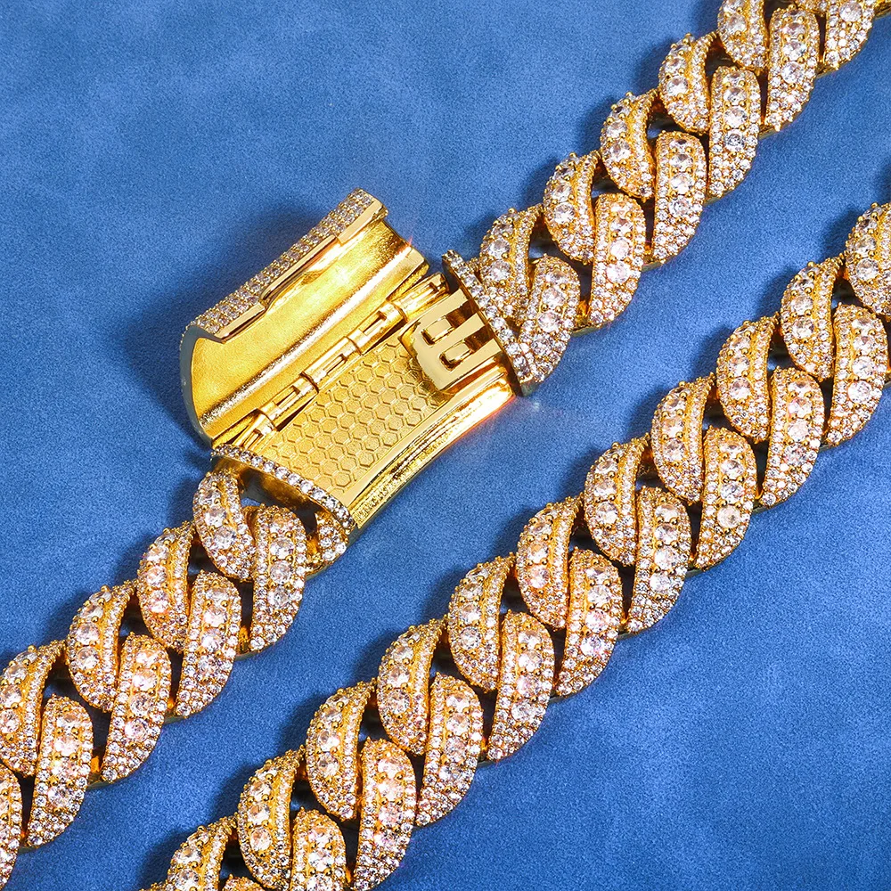 Icedminer 22 مللي متر مثلج خارج فقاعة الكوبية ربط سلسلة قلادة للرجال النساء مع الزركون الهيب هوب مجوهرات شحن مجاني