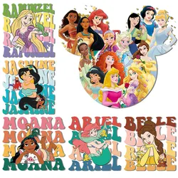 Princess DTF Transfers Iron on Decals Heat Press Stickers Patches for Clothes Hoodies Prints