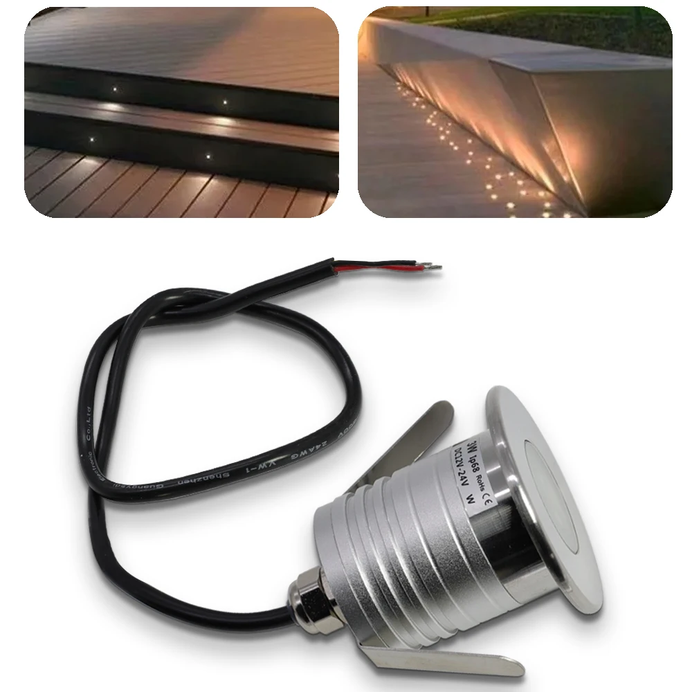 Imagem -03 - Led Luz Subaquática Luz para Piscina Luz Impermeável dc 12v Piscina de Fonte Jardim Aquário 3w Ip68 Aço Inoxidável