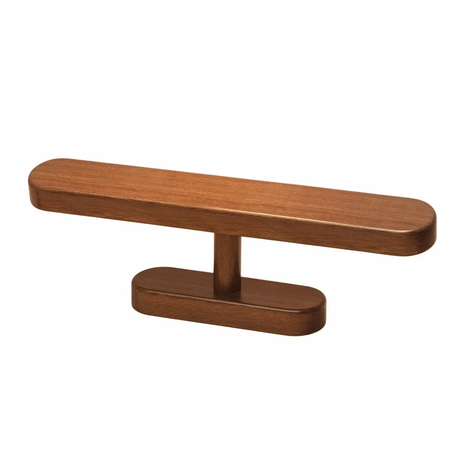 Rubber Wood Bracelet Display Stand with Jewelry Organizer Rack for Watch Necklace Holder Walnut Finish Tabletop Storage Showcase