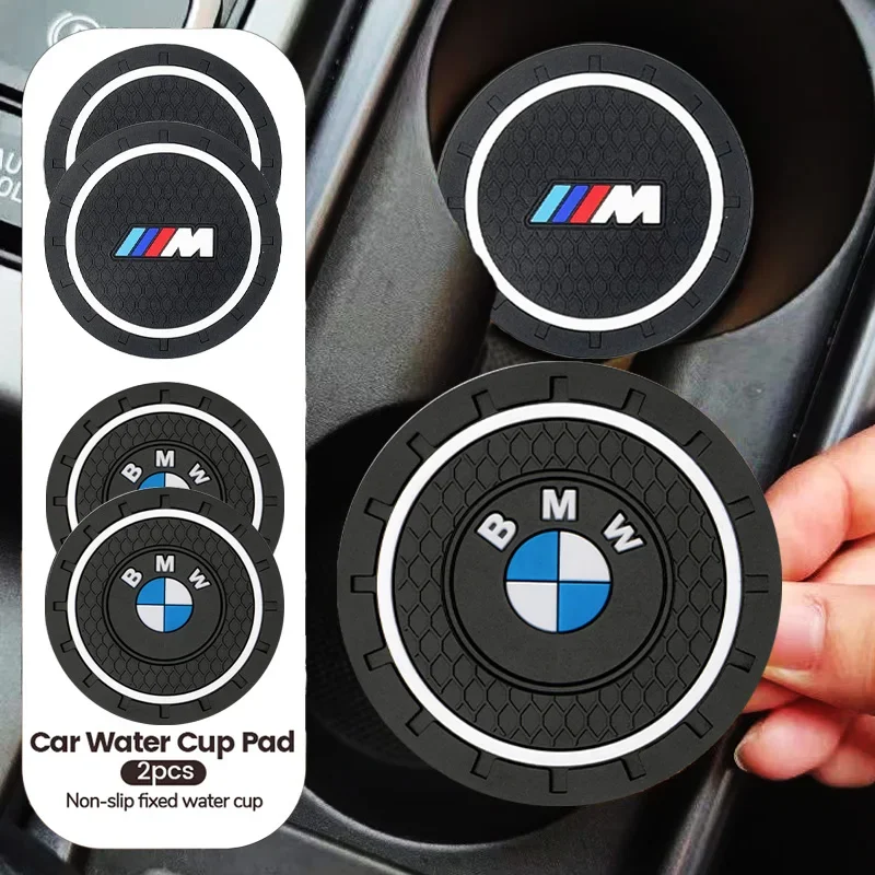 BMW Exclusive Car Interior Water Cup Mat For BMW E46 E90 E60 F30 F10 E39 E36 F20 G30 G20 E87 E92 E91 E30 F11 F31 X1 X2 X3 X5 X4