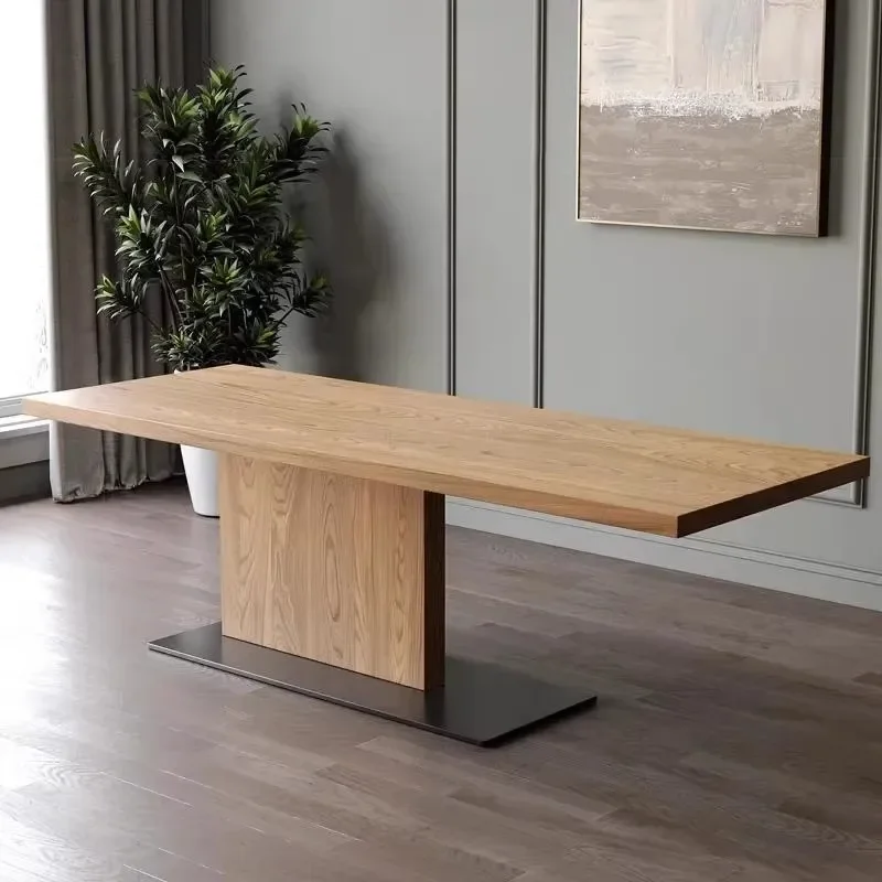 Nordic solid wood creative dining table living room home large boardtable minimalist islandtable longtable design