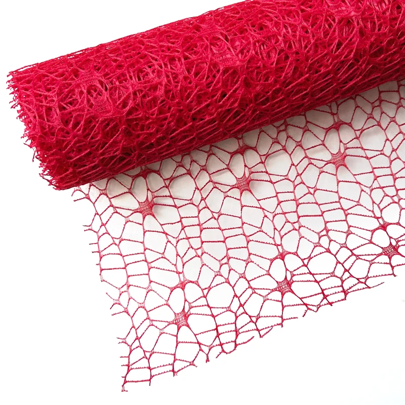 Filet d'oie sauvage Jacquard 50cm x 4.5m, fil enveloppé de fleurs, produits floraux faits à la main, papier d'emballage en fil à mailles creuses