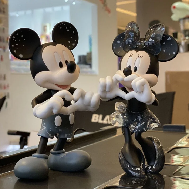 Mickey Mouse Disney Bixin Minnie Mouse Anime Trendy Play Handmade Wedding Doll Engagement Cake Living Room Tabletop Decoration