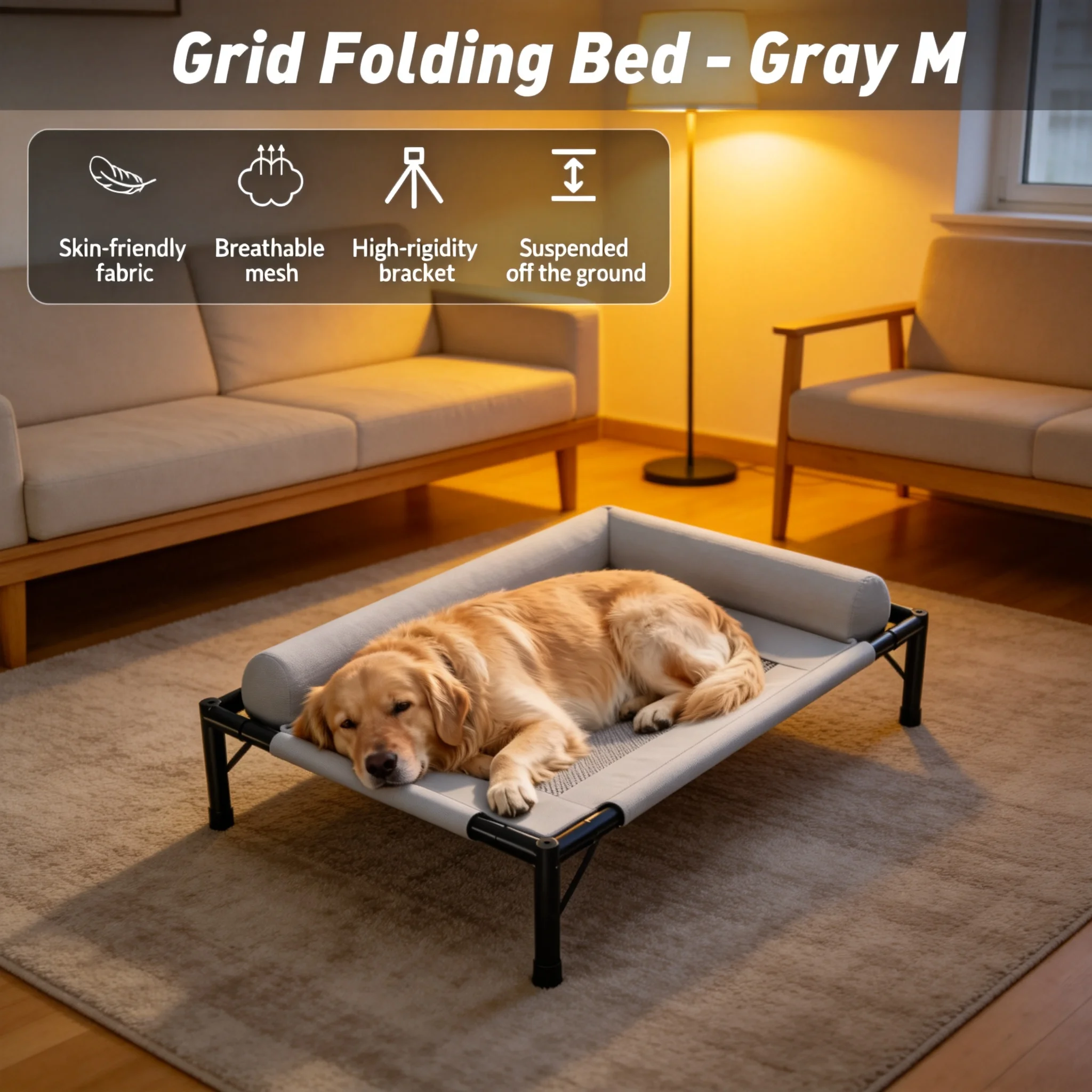 Detachable Waable Foldable Dog Bed All Season Large and Small Dogs Camp Bed Military Sle Dog House Pet Supplies for Summer Use