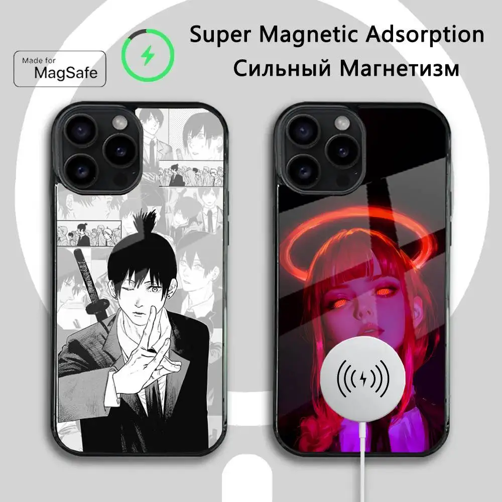 

Anime C-Chainsaw-S Man Phone Case For iPhone 16 15 14 13 12 11 Plus,Pro,Max Mini Magsafe Magnetic Wireless Charging