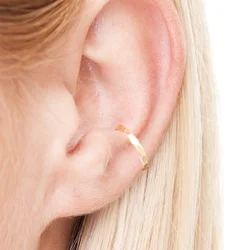 925 Silver Ear Clip 14K Gold Filled Jewelry Handmade 10mm Ear Cuff Fake Piercing Oorbellen Pendientes Boho Earring For Women