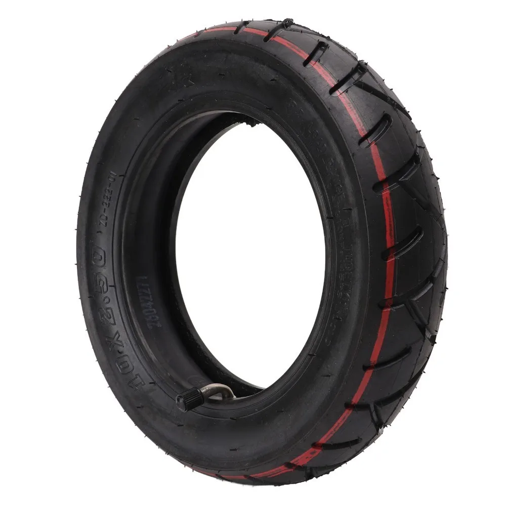 10 X 2.50 (60/85-6) Electric Scooter Tire and Inner Tube Set Black Pneumatic Electric Scooter Tyre Anti Shock