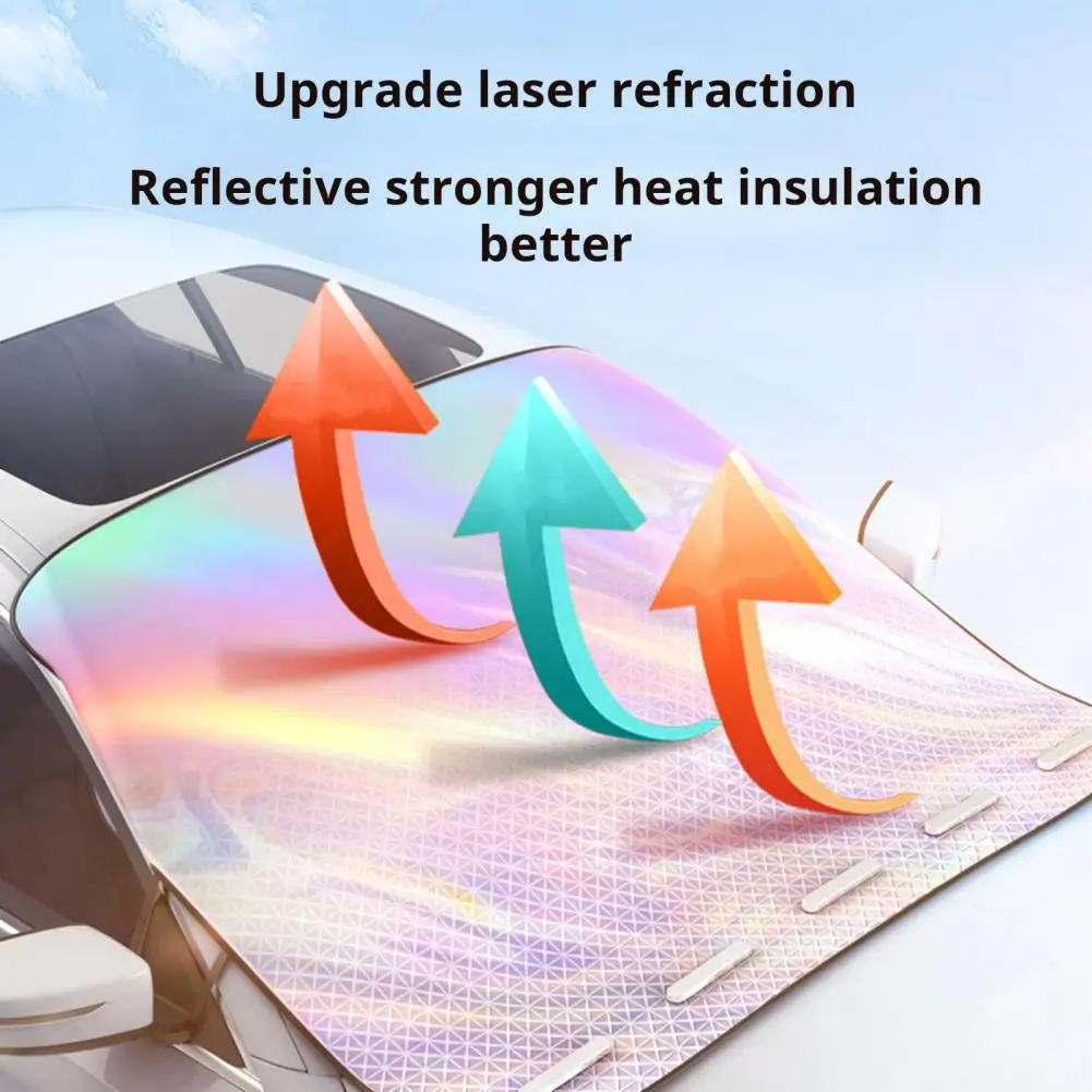 Car Sunshade Universal Car Windshield Sunshade Cover with Magnets for Front Window Uv Protection Auto Suv Front for Uv