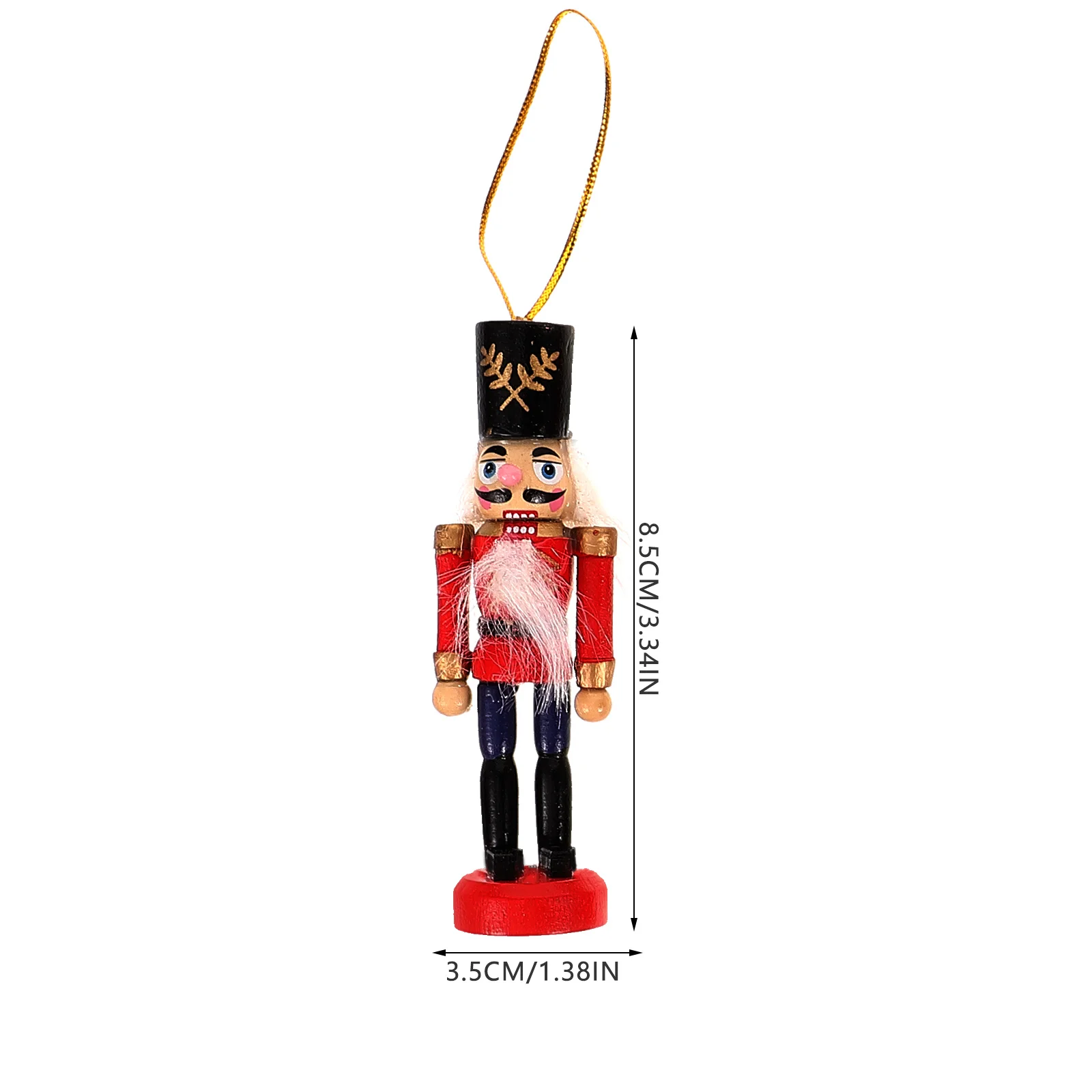 

6pcs Nutcracker Decorations Wood Hanging Ornaments Christmas Tree Pendants Party Props Xmas Tree Decor Supplies Hanging