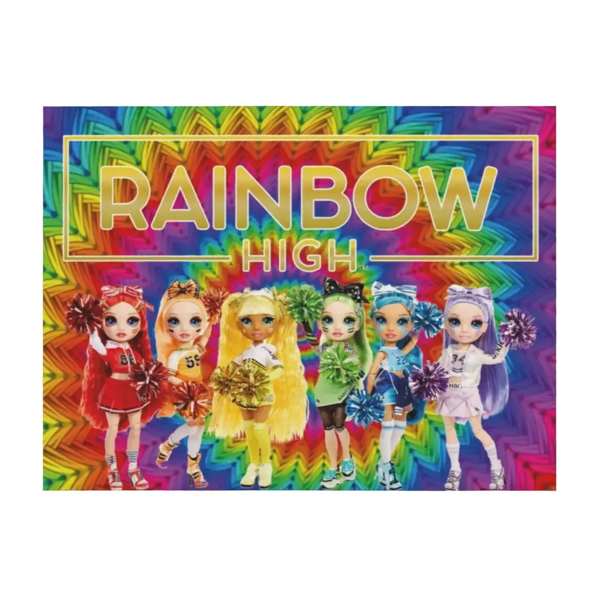 

Rainbow High Dolls Characters Throw Blanket christmas gifts Decorative Beds Fashion Sofas Shaggy Blankets